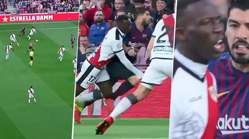 Gritos, insultos y una falta: el cruce de Suárez y Advíncula a los 40'' de partido