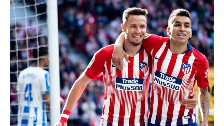 Correa y Saúl, dos de los artífices de la victoria.