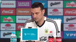 Scaloni, indignado con la pregunta.