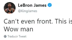 LeBron lanzó un tweet antes del juego de los Lakers y los fanáticos lo destrozaron