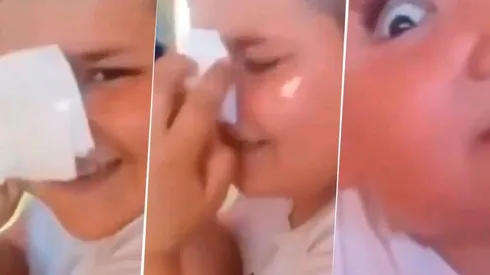 Video viral: un nene hincha de River aprovechó carnaval para disfrazarse de Pablo Pérez