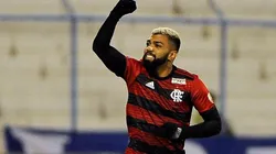 Gabriel Barbosa festeja el gol del triunfo.