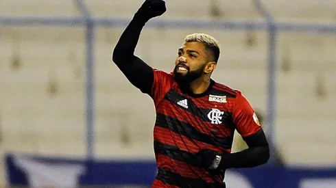 Gabriel Barbosa festeja el gol del triunfo.
