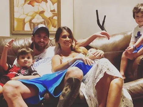 Con Messi, sus hijos y el Camp Nou de fondo, Antonella Roccuzzo subió la foto familiar del día