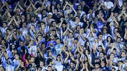 Los hinchas de Racing en el Cilindro de Avellaneda.