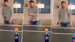 Video: Messi agarró una paleta de ping-pong y tardó dos intentos en tirar magia