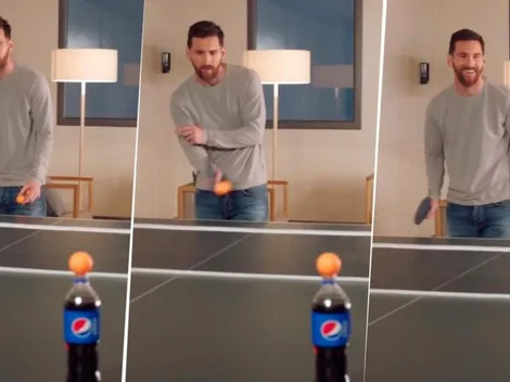 Video: Messi agarró una paleta de ping-pong y tardó dos intentos en tirar magia