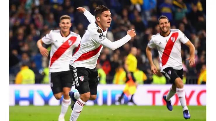 River venciendo a Boca en pleno Bernabeu.