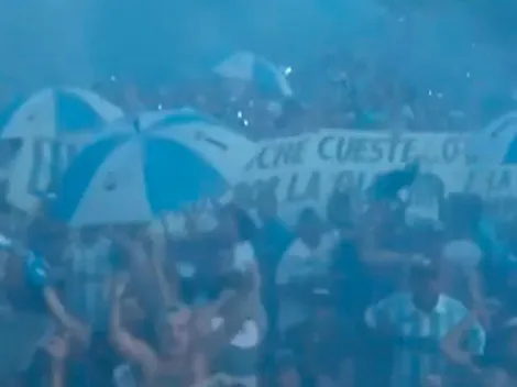Cristaldo subió un video de la fiesta de los hinchas de Racing afuera del Cilindro