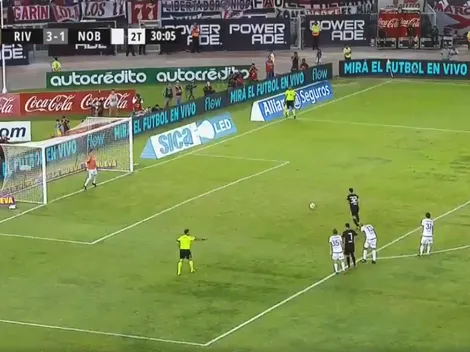 Y un día volvió: Scocco entró y marcó de penal para River ante Newell's