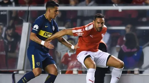 Jonás Gutiérrez con la camiseta de Independiente.