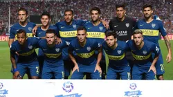 El equipo de Boca ante Unión.