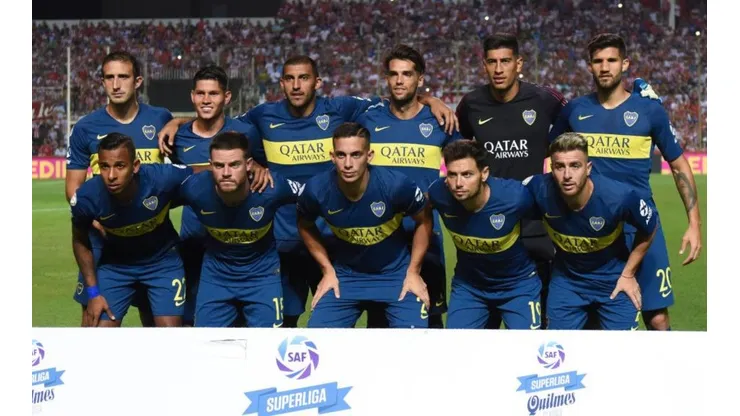 El equipo de Boca ante Unión.