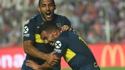 Boca festeja el gol de Carlos Tevez.