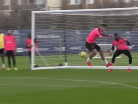 Aprende, Neymar: el golazo de taco de Paredes en la práctica del PSG