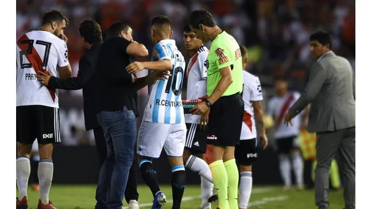 Centurión y Coudet en el momento del escándalo.
