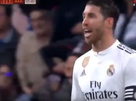 Un video revela lo que Ramos le gritó a sus compañeros tras el tercer gol del Barcelona