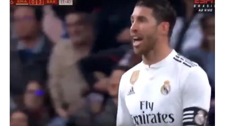 Un video revela lo que Ramos le gritó a sus compañeros tras el tercer gol del Barcelona