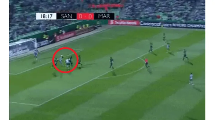 Así fue el primer gol del partido.