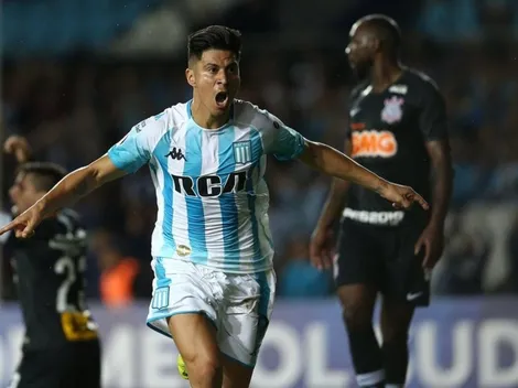 Cristaldo madrugó a la defensa del Corinthians y puso el 1 a 0 para Racing