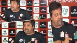 Estamos llorando: en su presentación, Caruso no tardó en hacer una de las suyas