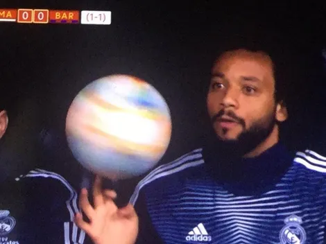 Enfocaron a Marcelo tirando magia como nadie en el banco de suplentes