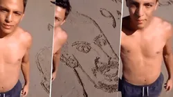 Foto del hincha de River.