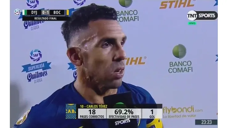 Carlos Tevez luego del partido.