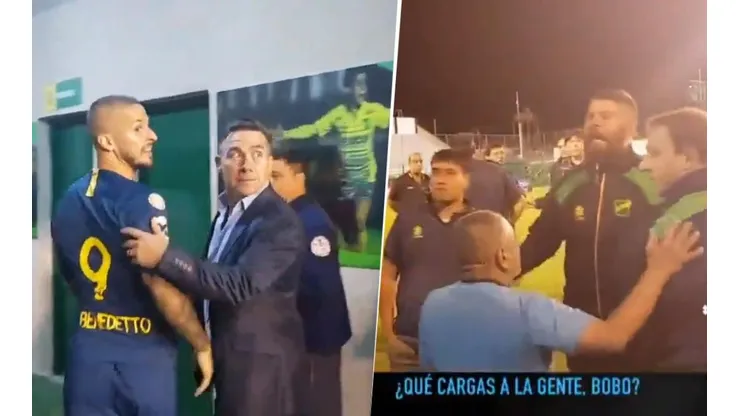 Insultos y miradas amenazantes: Benedetto se cruzó feo con un auxiliar de Defensa y Justicia