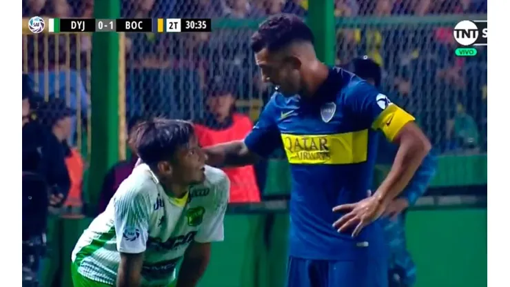 Tévez felicitó a Blanco.