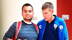 Palermo se dio cuenta de la burla justo en el momento de la foto.