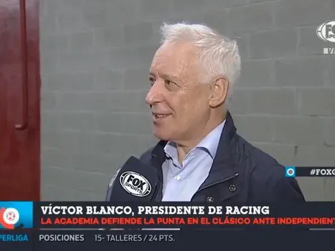 Blanco mufó a Racing un rato antes del partido ante Independiente
