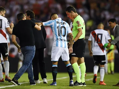 Centurión, foto en el banco del Monumental y "el único 10"