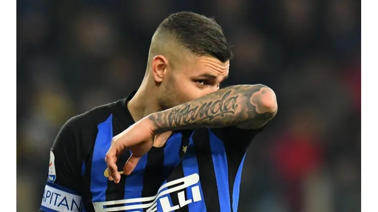 SE ESCONDE. Mauro Icardi no juega en Inter y le sacaron la capitanía (Foto: Getty).