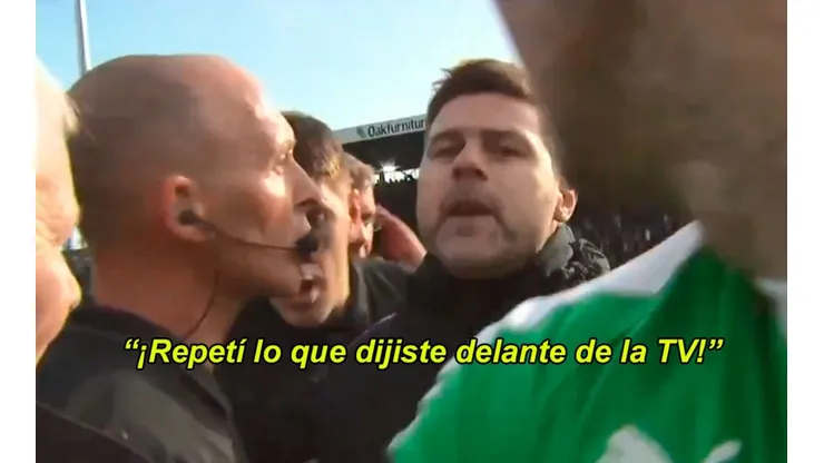 Perdió Tottenham y Pochettino lo encaró al árbitro enfrente de la cámara