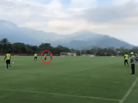 Una bestialidad: el infernal golazo que marcó Trauco en el entrenamiento del Flamengo