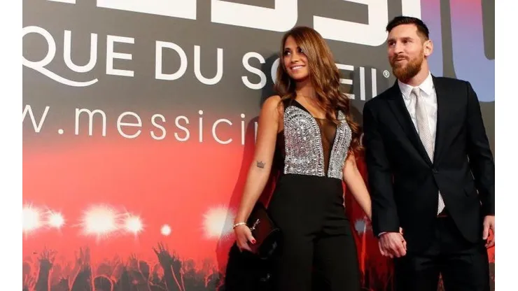 Foto de Antonella Roccuzzo con Lionel Messi.
