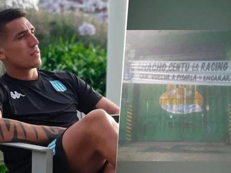 ¿Los colgó él? Aparecieron pasacalles a favor de Centurión en las afueras del Cilindro