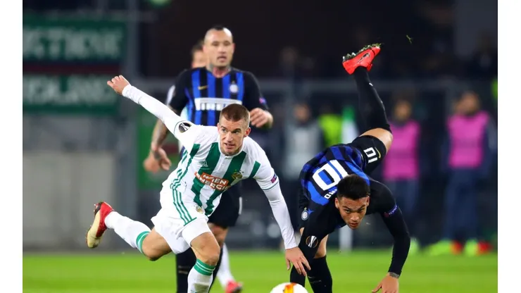 Inter vs Rapid Wien por la Europa League.
