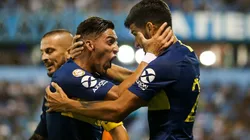 ASÍ ESTÁN. Cristian Pavón celebra el gol de Boca con Lisandro López (Foto: Getty).