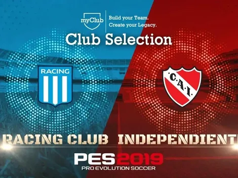 El clásico entre Independiente y Racing también se vive en el PES 2019