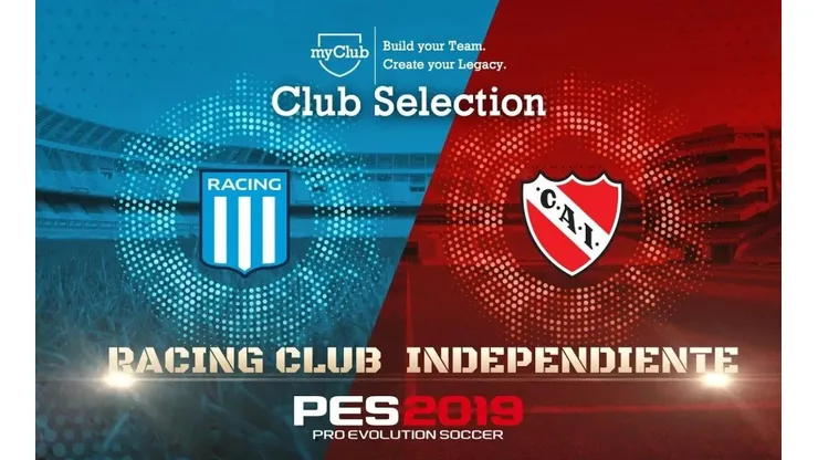 El clásico entre Independiente y Racing también se vive en el PES 2019