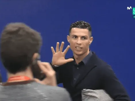 Muy enojado: así se marchó Cristiano Ronaldo del Wanda Metropolitano