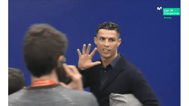 Muy enojado: así se marchó Cristiano Ronaldo del Wanda Metropolitano
