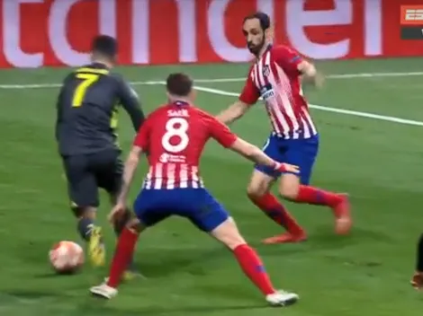 Más Atlético Madrid imposible: Saúl y Godín lo maltrataron a Cristiano