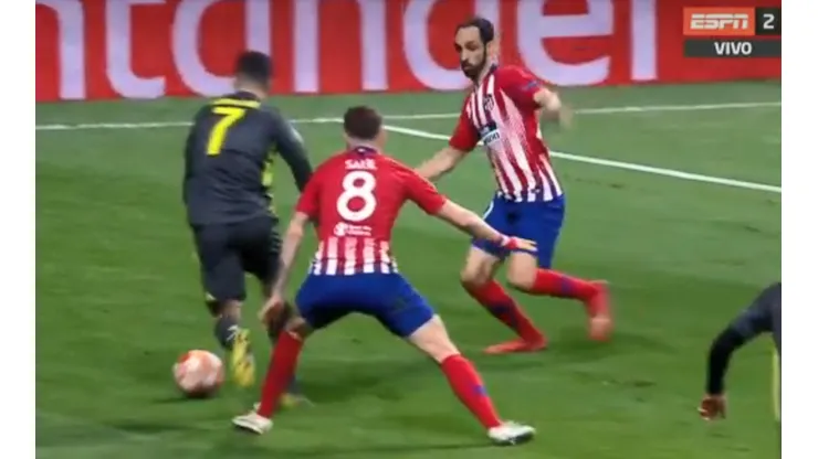 Más Atlético Madrid imposible: Saúl y Godín lo maltrataron a Cristiano