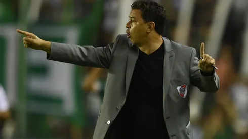 Marcelo Gallardo en el duelo ante Banfield.