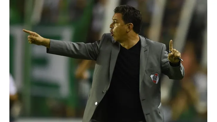 Marcelo Gallardo en el duelo ante Banfield.