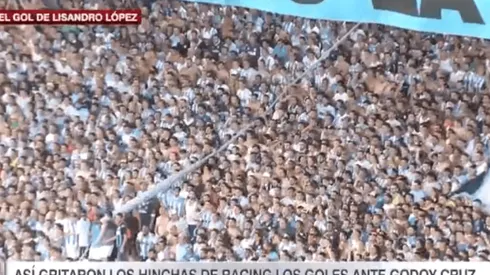 Foto de los hinchas de Racing.