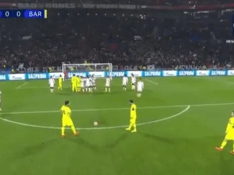 Así difícil, Lio: Messi tuvo un tiro libre ideal pero le pegó muy mal